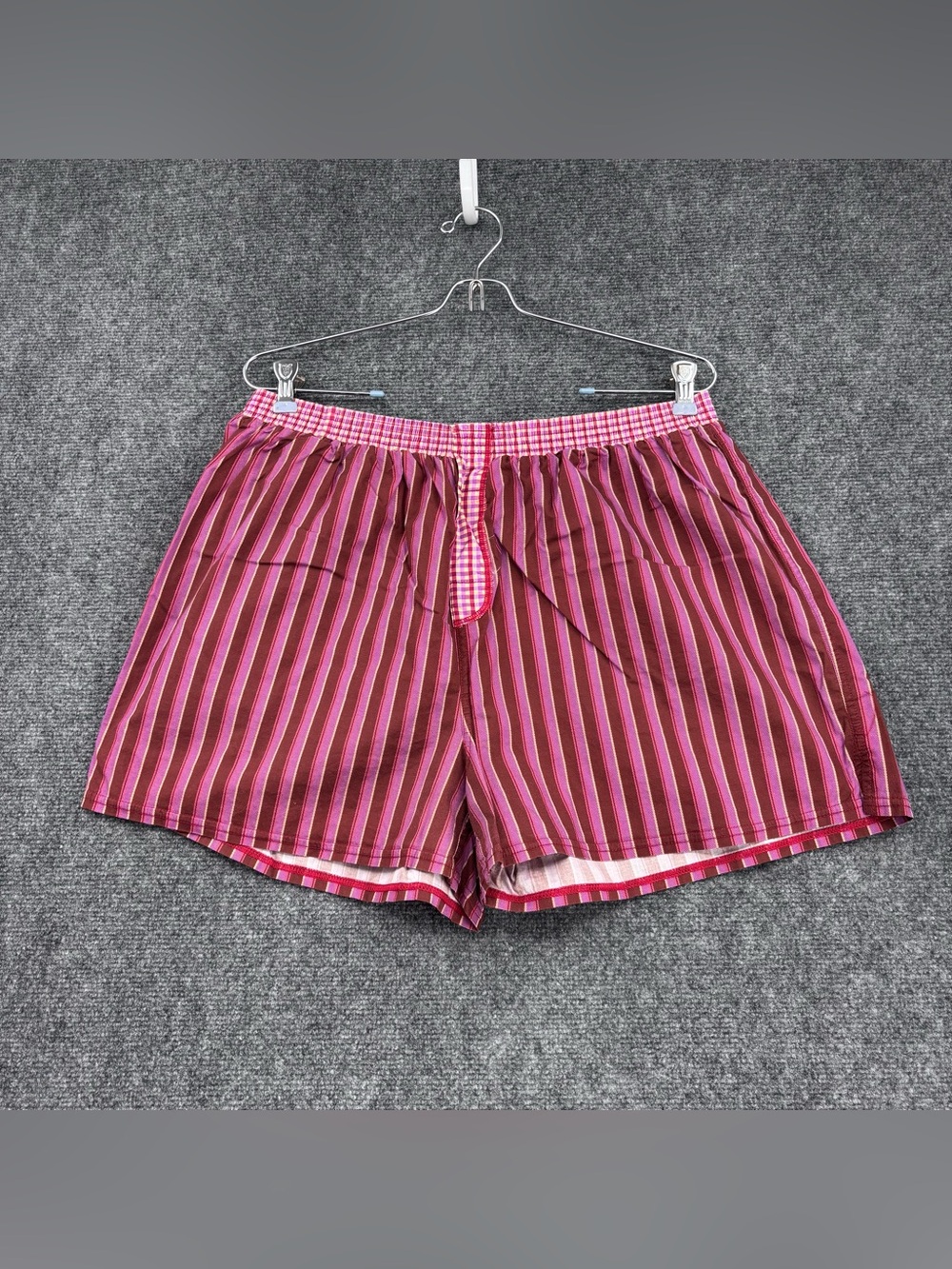 Free People Intimately Striped Cotton Loungewear Boxer Shorts Women’s L